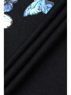 Casual Regular Butterfly Print Round Neck Short Sleeve Summer T-Shirt - Image 21