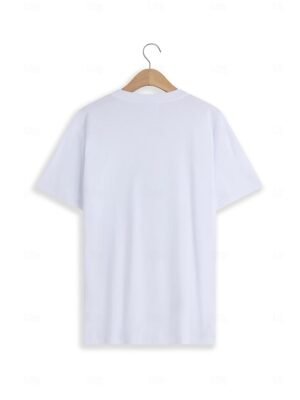 Casual Regular Butterfly Print Round Neck Short Sleeve Summer T-Shirt - Image 5