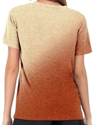 Casual Regular Cat Patchwork Print Round Neck Short Sleeve T-shirt - Image 4