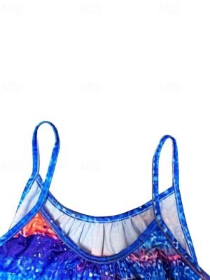 Casual Regular Fit Colour Block V Neck Sleeveless Short Romper - Image 15