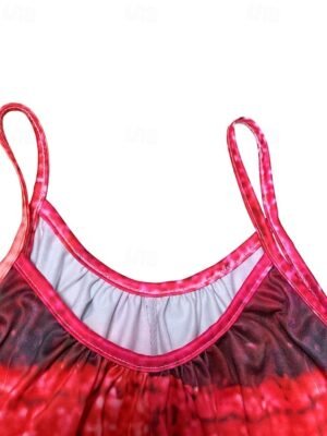 Casual Regular Fit Colour Block V Neck Sleeveless Short Romper - Image 7