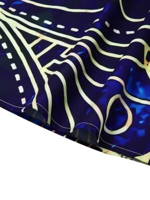 Casual Regular Fit Floral Crew Neck Short Sleeve Maxi Dress - Image 9