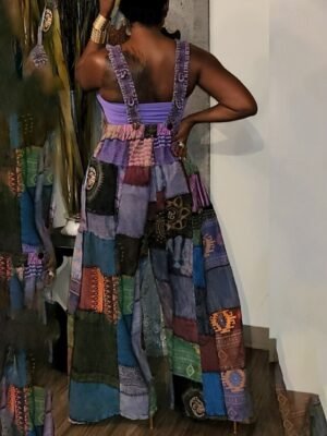 Casual Regular Fit Floral U Neck Sleeveless Summer Jumpsuit - Image 5