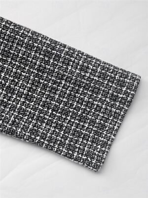 Casual Regular Fit Plaid Crewneck Long Sleeve Short Jacket - Image 9