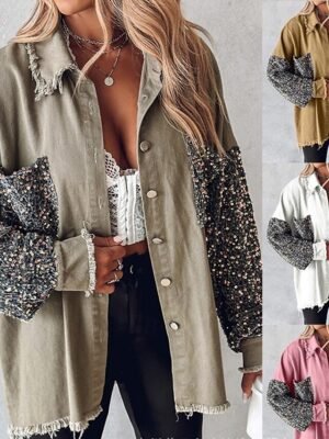 Casual Regular Fit Plain Lapel Long Sleeve Jacket - Image 1