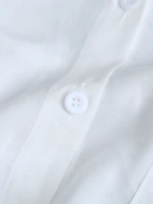 Casual Regular Fit Plain Lapel Long Sleeve Long Shacket - Image 7