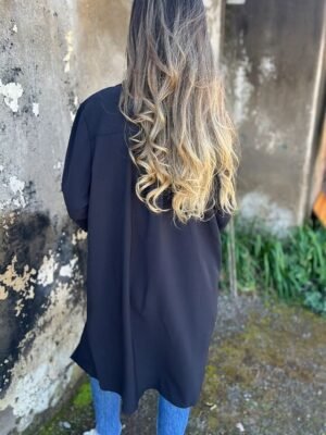 Casual Regular Fit Plain Lapel Long Sleeve Long Jacket - Image 9