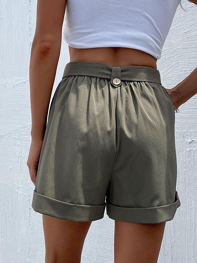 Casual Regular Fit Plain Side Pocket Shorts - Image 2