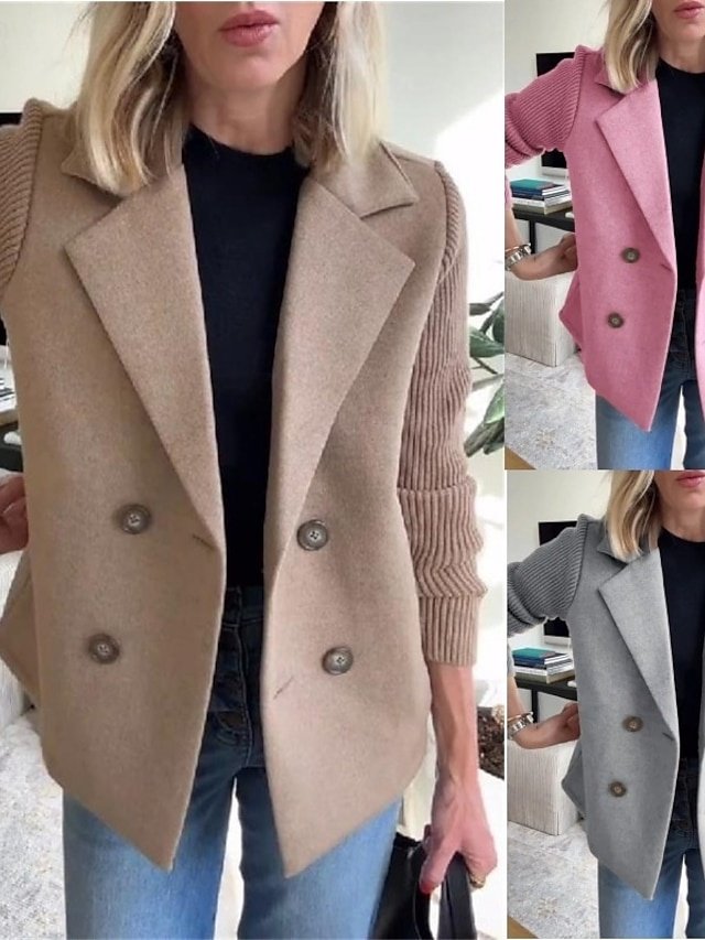 Casual Regular Fit Plain Turndown Long Sleeve Blazer - Image 1