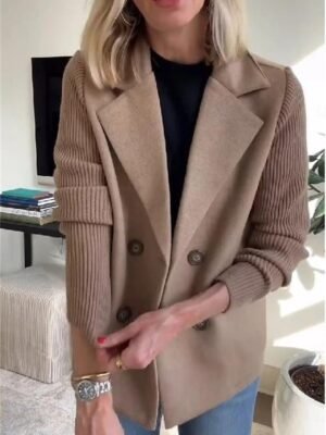 Casual Regular Fit Plain Turndown Long Sleeve Blazer - Image 3