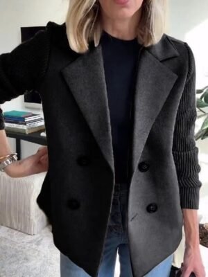 Casual Regular Fit Plain Turndown Long Sleeve Blazer - Image 4