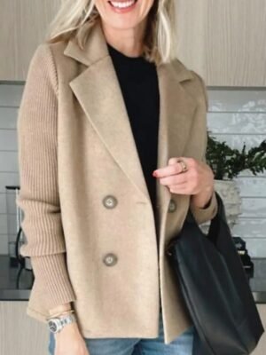 Casual Regular Fit Plain Turndown Long Sleeve Blazer - Image 5