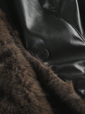 Casual Regular Fit Plain Turndown Long Sleeve Jacket - Image 5