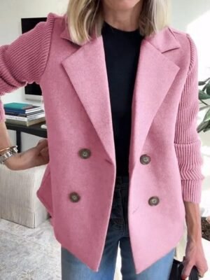 Casual Regular Fit Plain Turndown Long Sleeve Blazer - Image 6