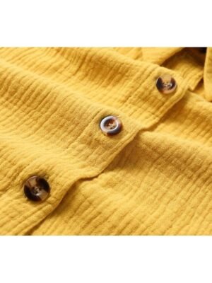 Casual Regular Fit Plain V Neck Short Sleeve Mini Shirt Dress - Image 8