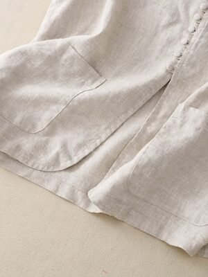 Casual Regular Fit Plain V Neck Sleeveless Short Vest - Image 12