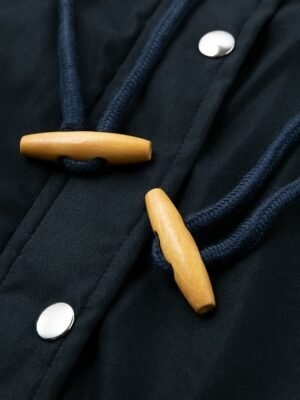 Casual Regular Fit Plain Zipper Hoodie Long Sleeve Parka - Image 8