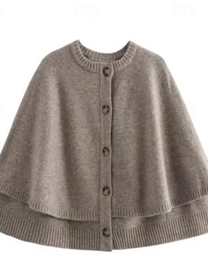 Casual Regular Fit Pure Colour Crew Neck Long Sleeve Knit Top - Image 1