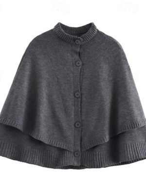 Casual Regular Fit Pure Colour Crew Neck Long Sleeve Knit Top - Image 6