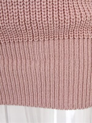 Casual Regular Fit Pure Colour Off Shoulder Long Sleeve Sweater Dress - Image 5