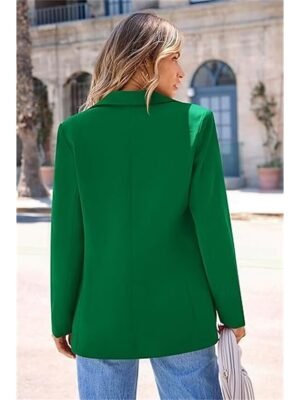 Casual Regular Fit Solid Colour Long Sleeve Winter Blazer - Image 9