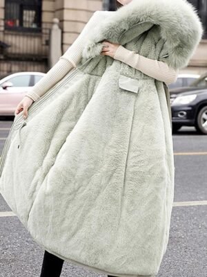 Casual Regular Fit Solid Hoodie Long Sleeve Winter Parka - Image 16