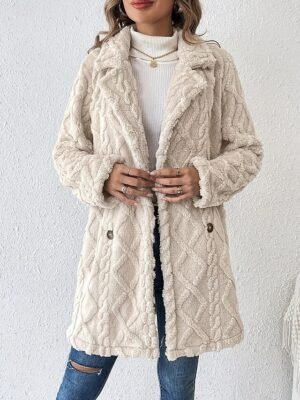 Casual Regular Fit Solid Turndown Long Sleeve Jacket - Image 2