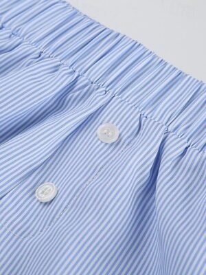 Casual Regular Fit Striped Print Breathable Summer Shorts - Image 11