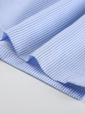 Casual Regular Fit Striped Print Breathable Summer Shorts - Image 9