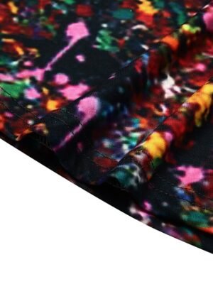 Casual Regular Fit Tie Dye Crew Neck Long Sleeve Midi Dress - Image 9