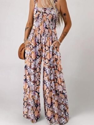 Casual Regular Floral U Neck Sleeveless Jumpsuit - Image 4