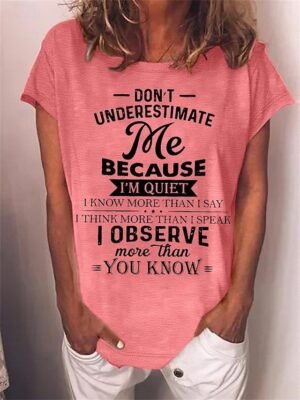 Casual Regular Funny Slang Round Neck Short Sleeve Tops - Image 1