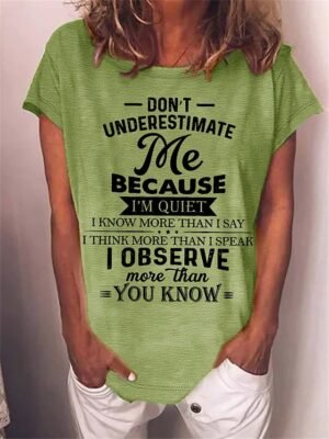 Casual Regular Funny Slang Round Neck Short Sleeve Tops - Image 3