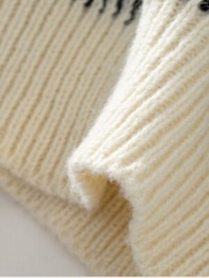 Casual Regular Geometric Crew Neck Long Sleeve Knit Top - Image 4