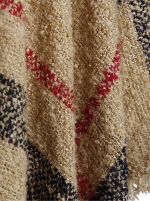 Casual Regular Plaid Turtleneck Long Sleeve Knit Shrug - Image 4