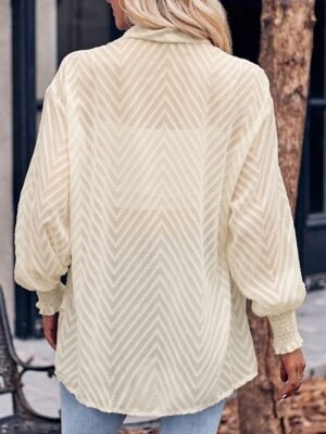 Casual Regular Plain Open Long Sleeve Oversized Coat - Image 3