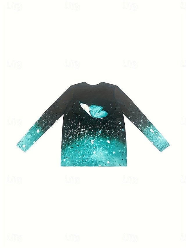 Casual Regular Print Crew Neck Long Sleeve Tops - Image 2