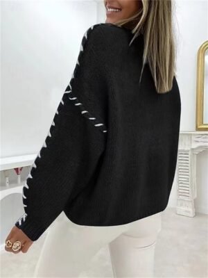 Casual Regular Pure Colour Crew Neck Long Sleeve Sweater - Image 6