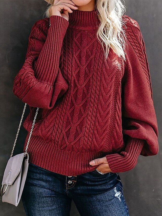 Casual Regular Pure Colour Turtleneck Long Sleeve Sweater - Image 1
