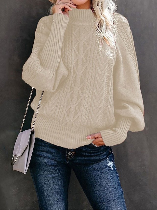 Casual Regular Pure Colour Turtleneck Long Sleeve Sweater - Image 2
