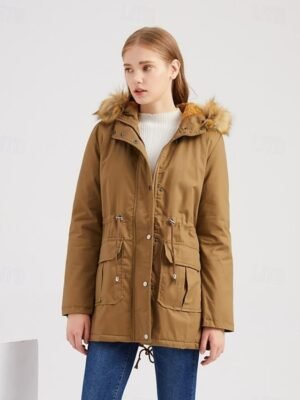 Casual Regular Solid Colour Hoodie Zipper Long Sleeve Coat - Image 2