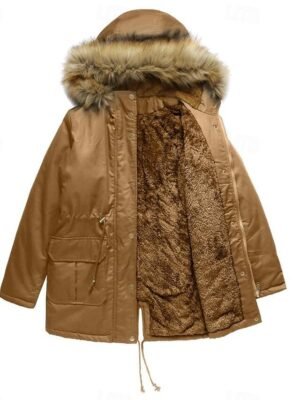 Casual Regular Solid Colour Hoodie Zipper Long Sleeve Coat - Image 6