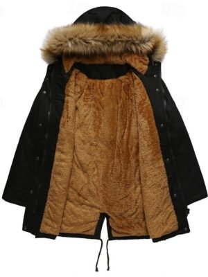 Casual Regular Solid Colour Hoodie Zipper Long Sleeve Coat - Image 7