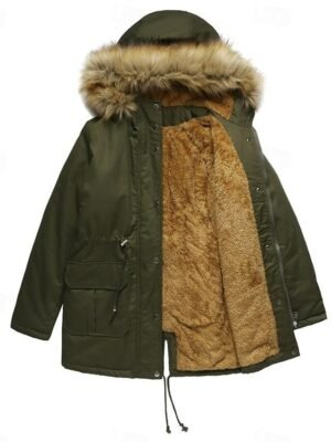 Casual Regular Solid Colour Hoodie Zipper Long Sleeve Coat - Image 8