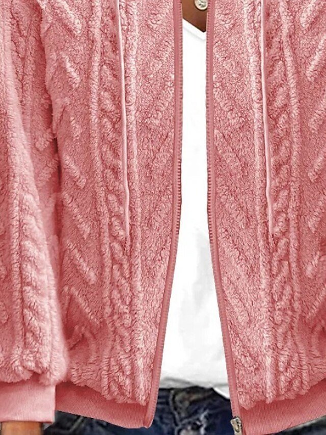 Casual Regular Solid Hooded Long Sleeve Cardigan - Image 2