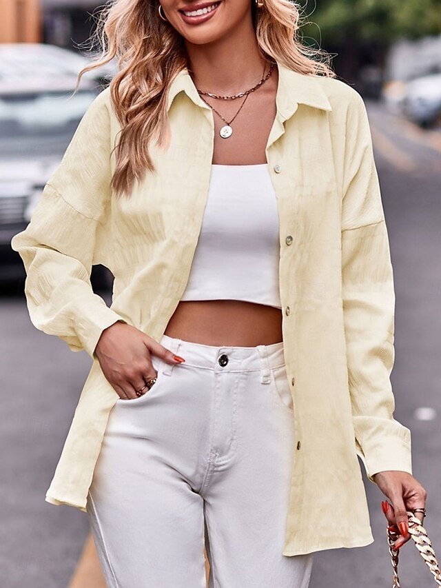 Casual Regular Solid Long Sleeve Coat - Image 1