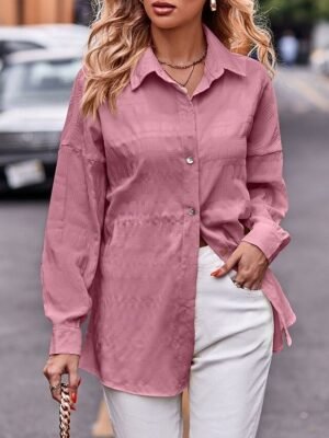 Casual Regular Solid Long Sleeve Coat - Image 6