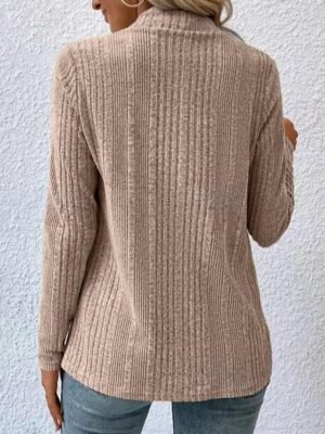 Casual Regular Solid Open Front Long Sleeve Asymmetric Hem Cardigan Coat - Image 7