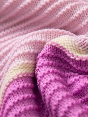 Casual Regular Striped Crew Neck Long Sleeve Knit Top - Image 5