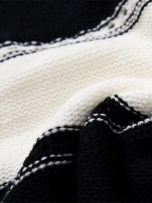 Casual Regular Striped Off Shoulder Long Sleeve Pullover Top - Image 8